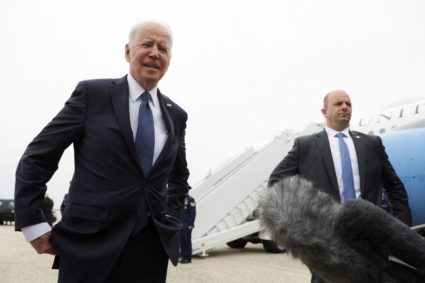 U.S. President Biden arrives at Joint Base Andrews, in Maryland