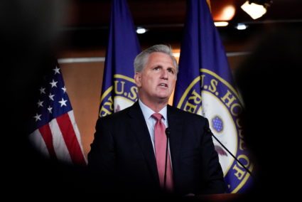 U.S. Minority Leader Kevin McCarthy holds a news conference at the U.S. Capitol in Washington