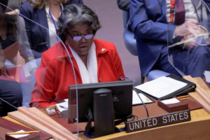 U.N. Security Council's emergency meeting, amid Russia's invasion of Ukraine, in New York City