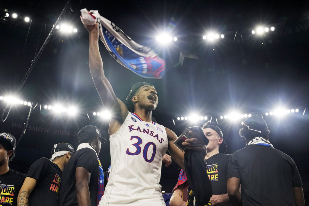 Kansas erases historic deficit to take the men’s national basketball