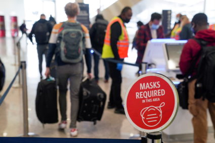 Passengers are seen at Hartsfield-Jackson Atlanta International Airport in Atlanta