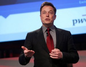 FILE PHOTO: Elon Musk talks at the Automotive World News Congress at the Renaissance Center in Detroit