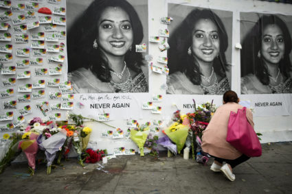 Messages are left at a memorial to Savita Halappanavar a day after an Abortion Referendum to liberalise abortion laws was ...