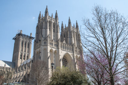 DC: Washington National Cathedral on Easter Sunday during the Cornavirus Pandemic