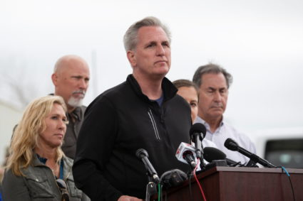 U.S. House Minority Leader McCarthy leads a congressional delegation visit to Texas border, in Eagle Pass