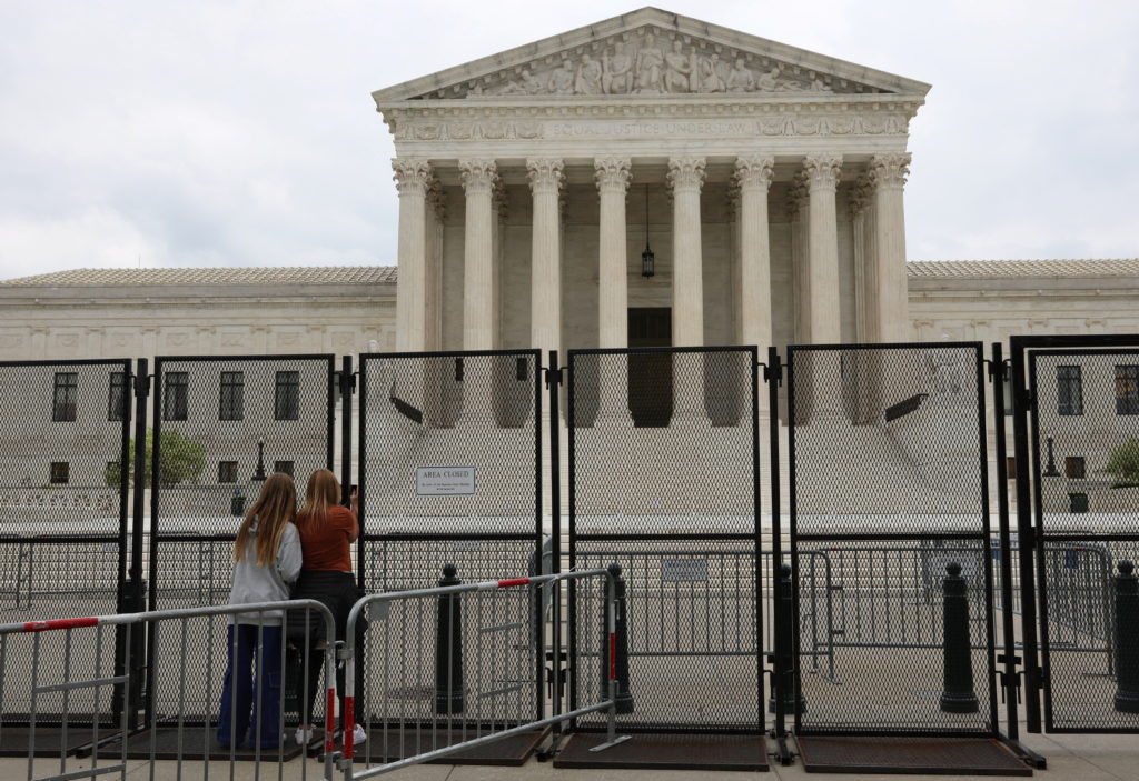 People rally for abortion rights outside of the U.S. Supreme Court in Washington