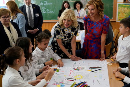U.S. first lady Jill Biden visits Romania