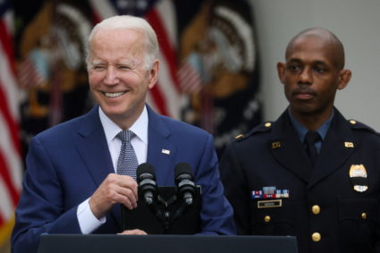 U.S. President Biden speaks about the American Rescue Plan Act at the White House