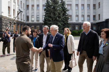 McConnell leads GOP Senate delegation in secret meeting with Zelenskyy in Ukraine