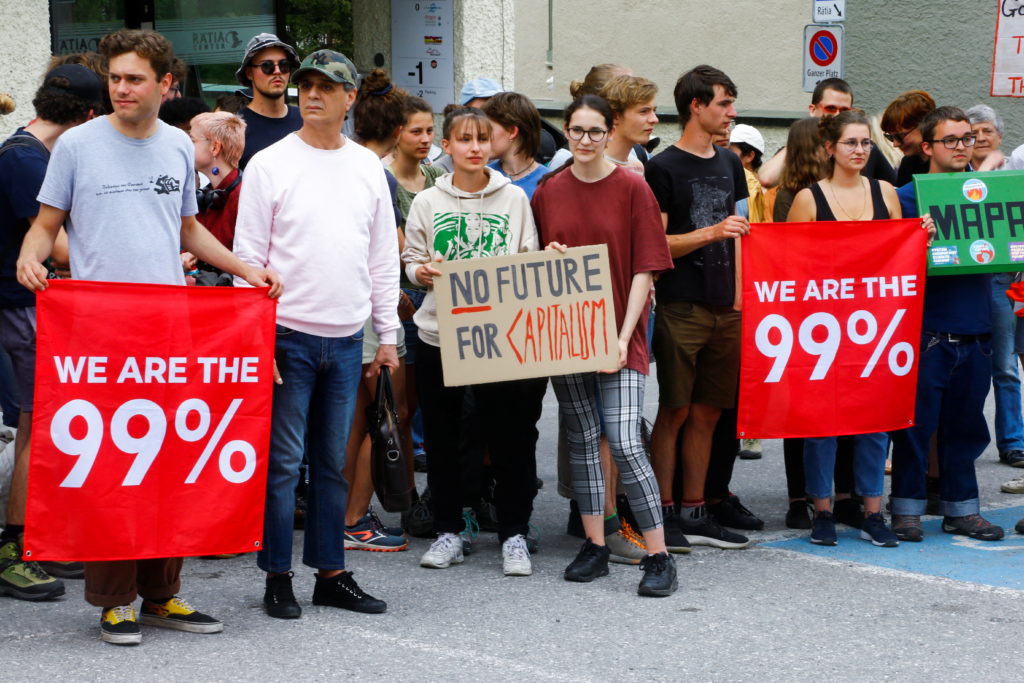 Protest against the World Economic Forum in Davos