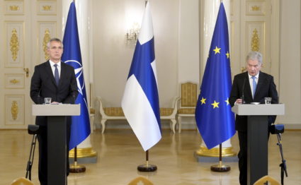 NATO Secretary General Stoltenberg and Finland's President Niinisto meet in Helsinki