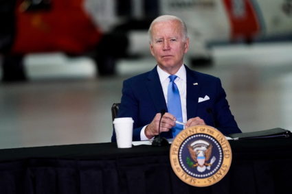 U.S. President Biden joins a briefing on efforts to prepare and respond to future hurricanes