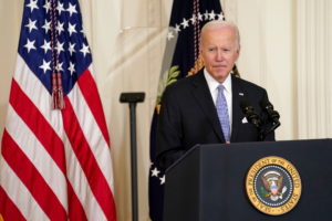 U.S. President Joe Biden signs an executive order to reform federal and local policing on the second anniversary of the de...