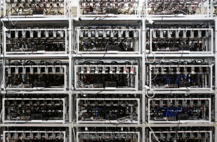 Bitcoin mining computer servers are seen in Bitminer Factory in Florence