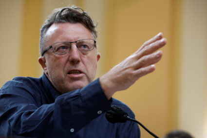 Nick Quested, a documentary filmmaker testifies before the U.S. House Select Committee to Investigate the January 6 Attack on the United States Capitol, on Capitol Hill in Washington, U.S., June 9, 2022. Photo by Jonathan Ernst/REUTERS