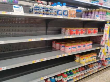 Simultaneous shortages of formula, tampons and child care hit parents hard