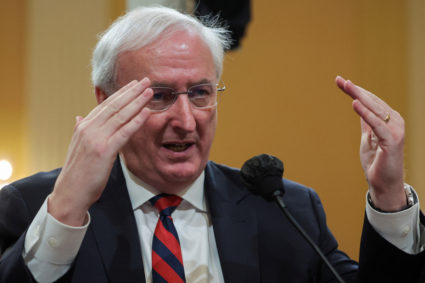 Former Acting Attorney General Jeffrey Rosen testifies during the fifth public hearing of the U.S. House Select Committee to Investigate the January 6 Attack on the United States Capitol, on Capitol Hill in Washington, U.S., June 23, 2022. Photo by Jim Bourg/REUTERS