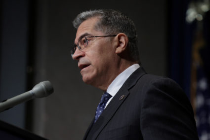 U.S. Health and Human Services Secretary Xaviar Becerra holds a news conference to unveil the Biden administration's action plan following the overturning of Roe v Wade, at the Department of Health and Human Services in Washington, U.S., June 28, 2022. Photo by Evelyn Hockstein/REUTERS