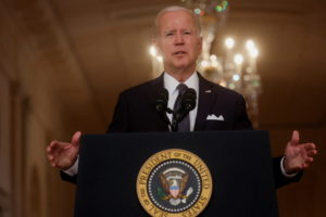 U.S. President Biden delivers a primetime address on gun violence, in Washington