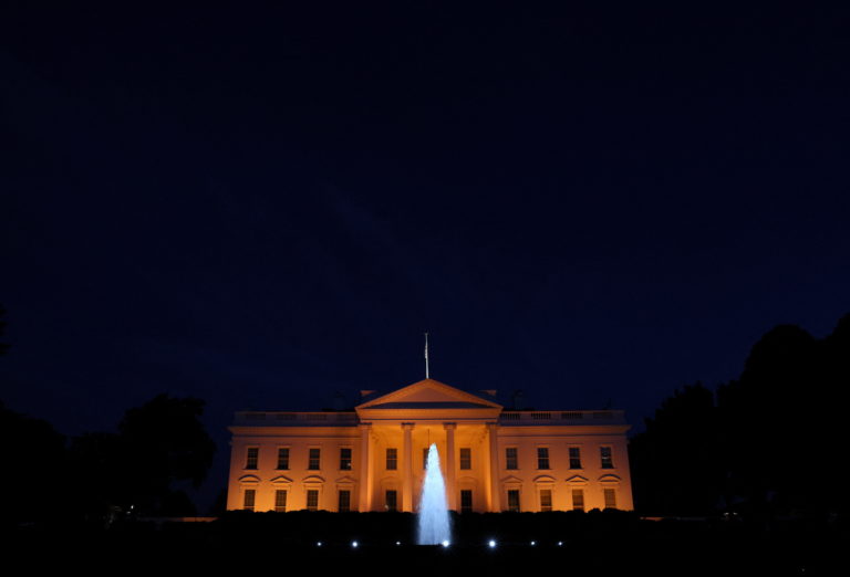 The White House is lit orange for National Gun Violence Awareness Day