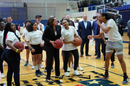 Vice President Kamala Harris participates in Title IX 50th anniversary field day event in Washington