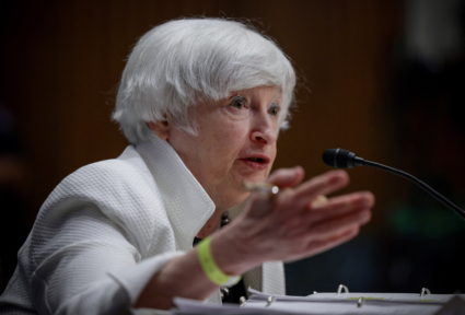 FILE PHOTO: U.S. Treasury Secretary Janet Yellen testifies before Congress in Washington