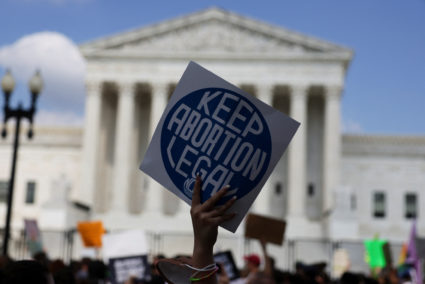 Abortion rights demonstrators protest outside the United States Supreme Court as the court rules in the Dobbs v Women's Health Organization abortion case, overturning the landmark Roe v Wade abortion decision in Washington, U.S., June 24, 2022. Photo by Evelyn Hockstein/REUTERS