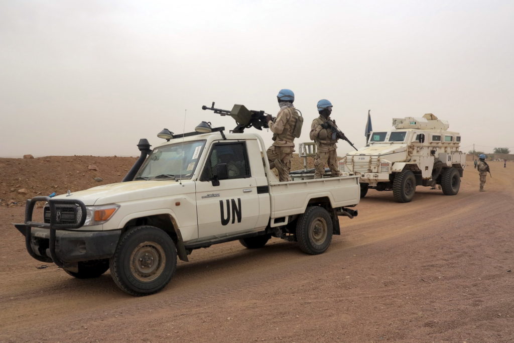 UN peacekeepers patrol in Kidal