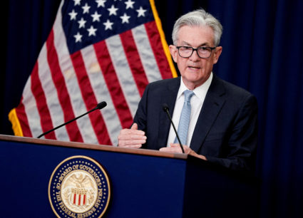 U.S. Federal Reserve Chair Jerome Powell takes questions during a news conference following a two-day meeting of the Federal Open Market Committee (FOMC) in Washington, U.S., June 15, 2022. Photo by Elizabeth Frantz/REUTERS