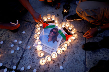 FILE PHOTO: Vigil in memory of Al Jazeera journalist Shireen Abu Akleh in Bethlehem