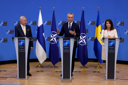 Sweden and Finland negotiate NATO accession in Brussels