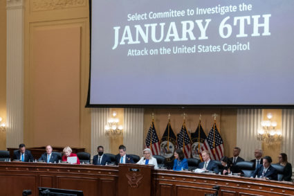 Vice Chair Liz Cheney, R-Wyo., gavels the end of a hearing of the House select committee investigating the Jan. 6 attack on the U.S. Capitol, in Washington, Thursday, July 21, 2022. Photo by Alex Brandon/Pool via REUTERS