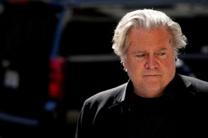 FILE PHOTO: Steve Bannon arrives to U.S. District Court in Washington