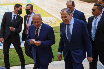 Russian foreign minister visits Egypt amid push to break diplomatic seclusion