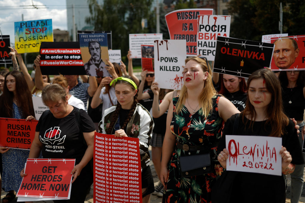 Rally demanding to recognize Russia as a state sponsor of terrorism, in Kyiv