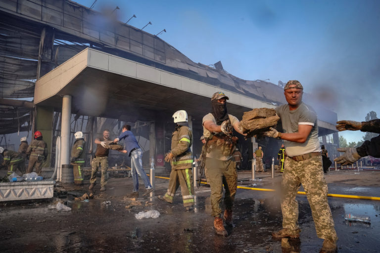 Russia's attack on Ukraine continues, in Kremenchuk