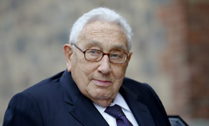 Former U.S. Secretary of State Henry Kissinger arrives for a memorial service for late Social Democratic senior politician Egon Bahr at St. Mary's Church in Berlin, Germany, September 17, 2015. Egon Bahr, an eminent German Social Democrat who with late Chancellor Willy Brandt forged a policy of rapprochement with Communist Eastern Europe known as "Ostpolitik" during the Cold War, died at the age of 93 on August 20, 2015. Photo by Fabrizio Bensch/REUTERS