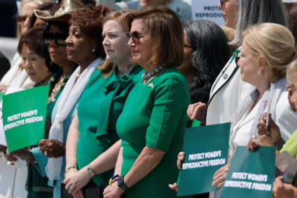 U.S. Democratic congresswomen hold news conference to highlight vote on women's health and abortion access legislation at ...