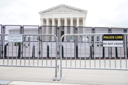 Security fencing is seen outside the U.S. Supreme Court in Washington, D.C., U.S., June 14, 2022. Photo by Sarah Silbiger/REUTERS