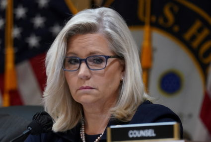 Committee Vice Chair Rep. Liz Cheney (R-WY) listens to testimony from Cassidy Hutchinson, who was an aide to former White House Chief of Staff Mark Meadows during the administration of former U.S. President Donald Trump, as she testifies during a public hearing of the U.S. House Select Committee to investigate the January 6 Attack on the U.S. Capitol, on Capitol Hill in Washington, U.S., June 28, 2022. Photo by Kevin Lamarque/REUTERS