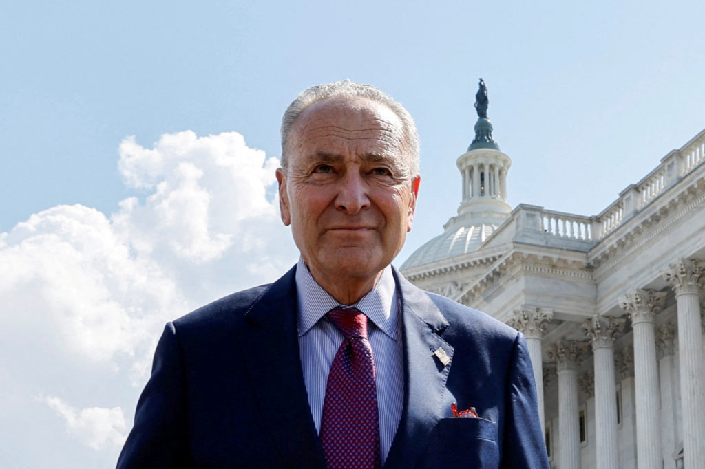 FILE PHOTO: U.S. Senate Majority Leader Schumer