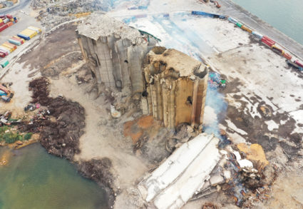 2 years after blast, part of Beirut's giant silos collapses