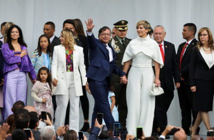 In historic shift, Gustavo Petro sworn in as Colombia's first leftist president