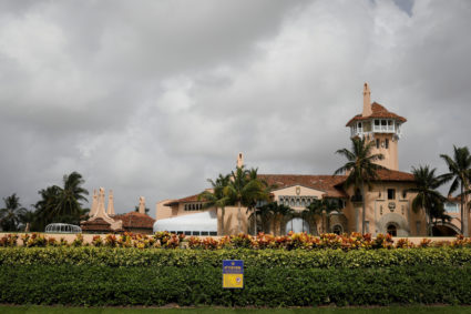 A view of former U.S. President Donald Trump's Mar-a-Lago home after Trump said that FBI agents raided it, in Palm Beach, Florida, U.S. August 9, 2022. Photo by Marco Bello/REUTERS