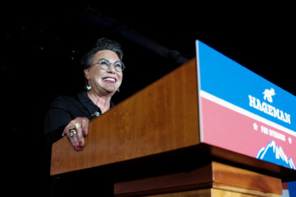 Primary election night party of Republican congressional candidate Harriet Hageman in Cheyenne