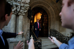 U.S. President-elect Donald Trump at Mar-a-Lago estate in Palm Beach, Florida