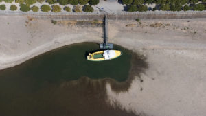 Drought means low water levels in Rhine
