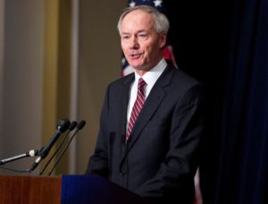 FILE PHOTO: Former member of congress Hutchinson speaks during a news conference held by the NRA in Washington