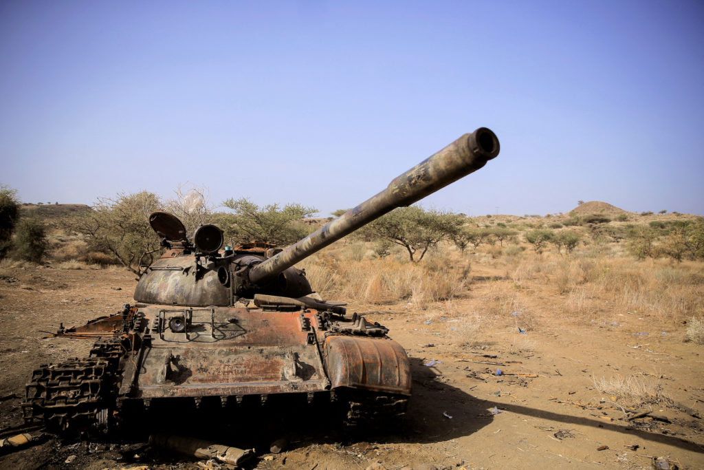FILE PHOTO: The Wider Image: New front in Ethiopian war displaces thousands, hits hopes of peace talks