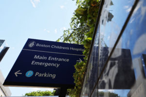 A view of Boston Children's Hospital in downtown Boston